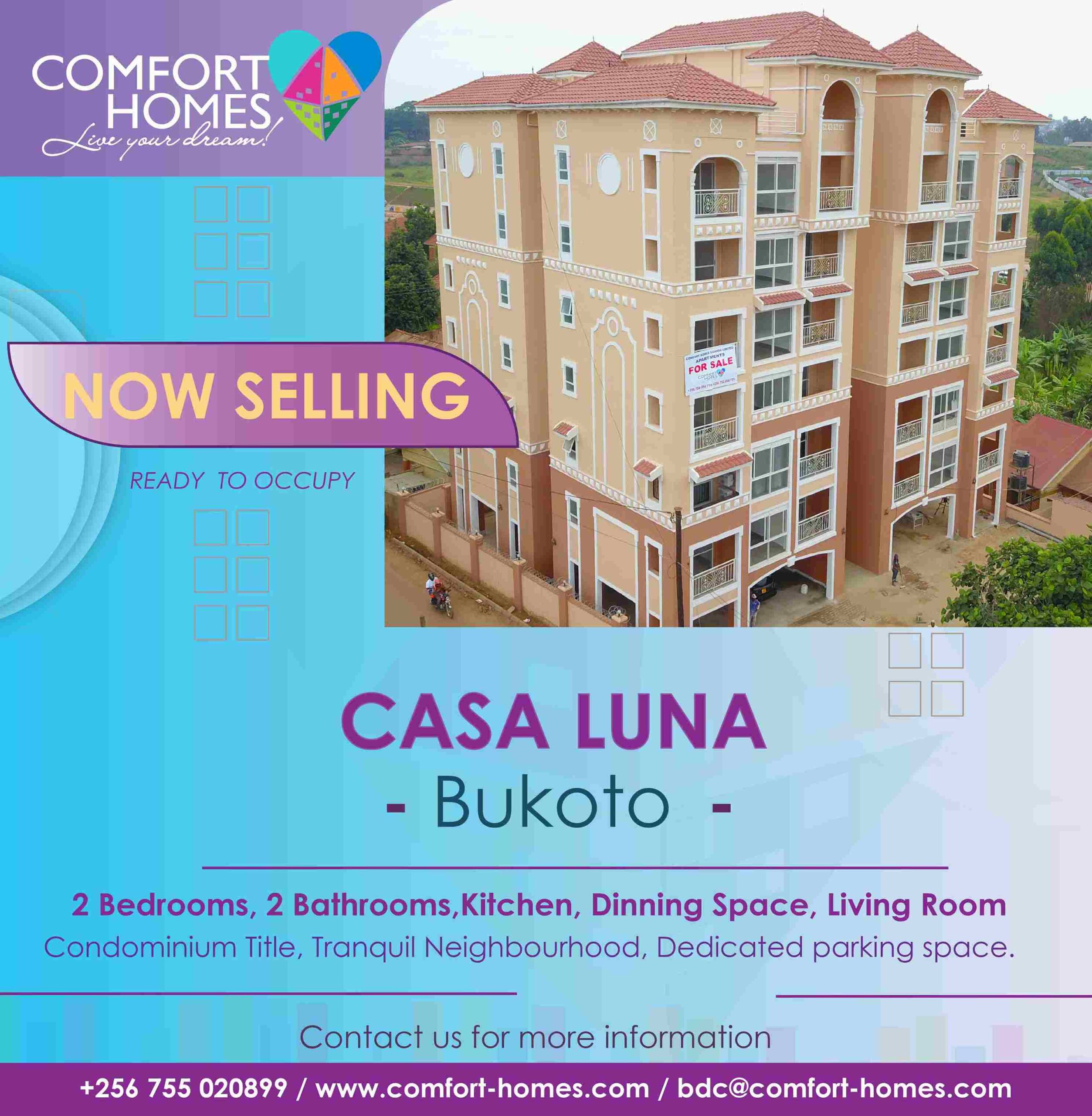 2 Bedroom apartments for sale